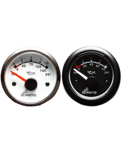 Wema Oljetrykksmåler sort 0-25 bar