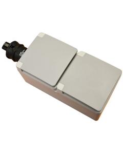 Ratio Veggkontakt utenpåliggende, dobbel