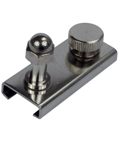 Kalesjebeslag syrefast glide sideplate m/låseskrue