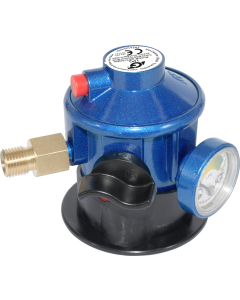 Gassregulator m/manometer click-on 1/4" gjengeutgang