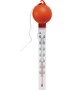 Badetermometer, orange topp, flytende
