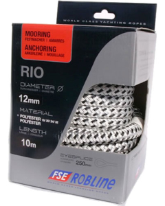 Robline Dinghy Control hvit/m-blå 4 mm, 100 m