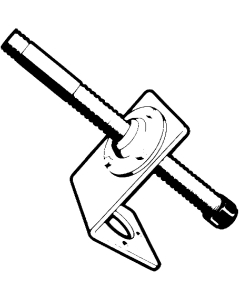 Brakett og rør S55 316, 90 grader for ror