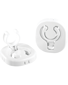 Klips/Hakeklemmer 30 mm sammenleggbar hvit