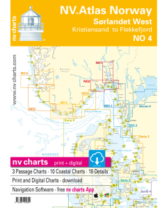 Kart kombi Atlas No 4 - Flekkefjord til Kristiansand