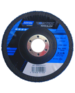 Overflatesliperondell 125mm x 13mm x 22mm, 5am, Norton Bear-Tex Rapid Finish VORTEX