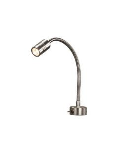 LED leselampe m/fleksibel arm, varmhvit