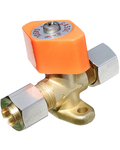 Enkel stengeventil med feste, for 8 mm rør