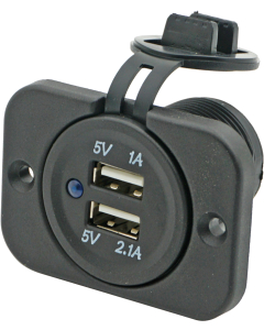 USB uttak, dobbel 12/24V