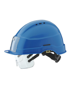 Vernehjelm Iris 2 m. brille og kortholder, Blå