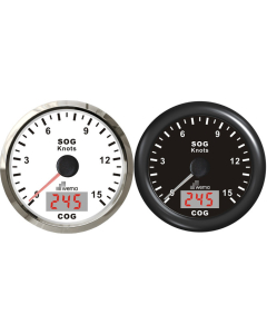 Wema GPS knopmåler m/kompass 0-30 hvit